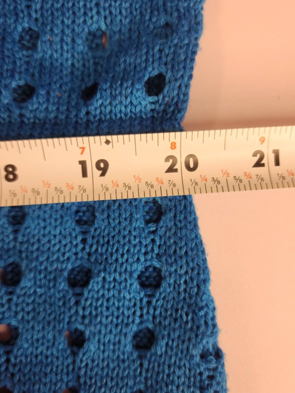 Crochet Knit Beach Cover Up Midi Dress Blue Open Knit Sleeveless Boho NWT XL - Picture 11 of 16